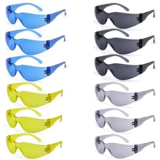 SAFE HANDLER Hyline Anti-Fog Color Safety Glasses Variety, Impact Resistant, ...