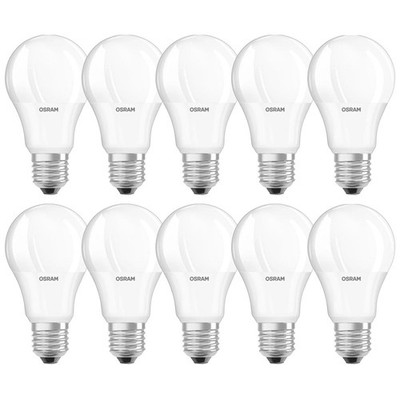 10 x Osram LED A55 Birnen 5,5W = 40W E27 matt 470lm Tageslicht 6500K kaltweiß