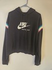 Nike Hoodie  Sportswear Rally Cropped Sweatshirt. Womens. Size XL Black 