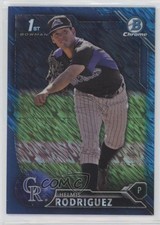 2016 Bowman Chrome Prospects Blue Shimmer Refractor Helmis Rodriguez #BCP195 fm0