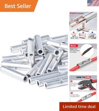 Electrical Butt Connectors 22 16 AWG 100 pcs Non Insulated Copper Crimp Termi...