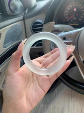 Natural Ice  white  Agate Chalcedony Bracelet Imperial white Chalcedony Bracelet