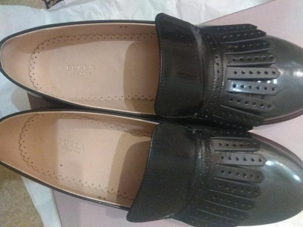 Women Furla Boots Black Leather 38
