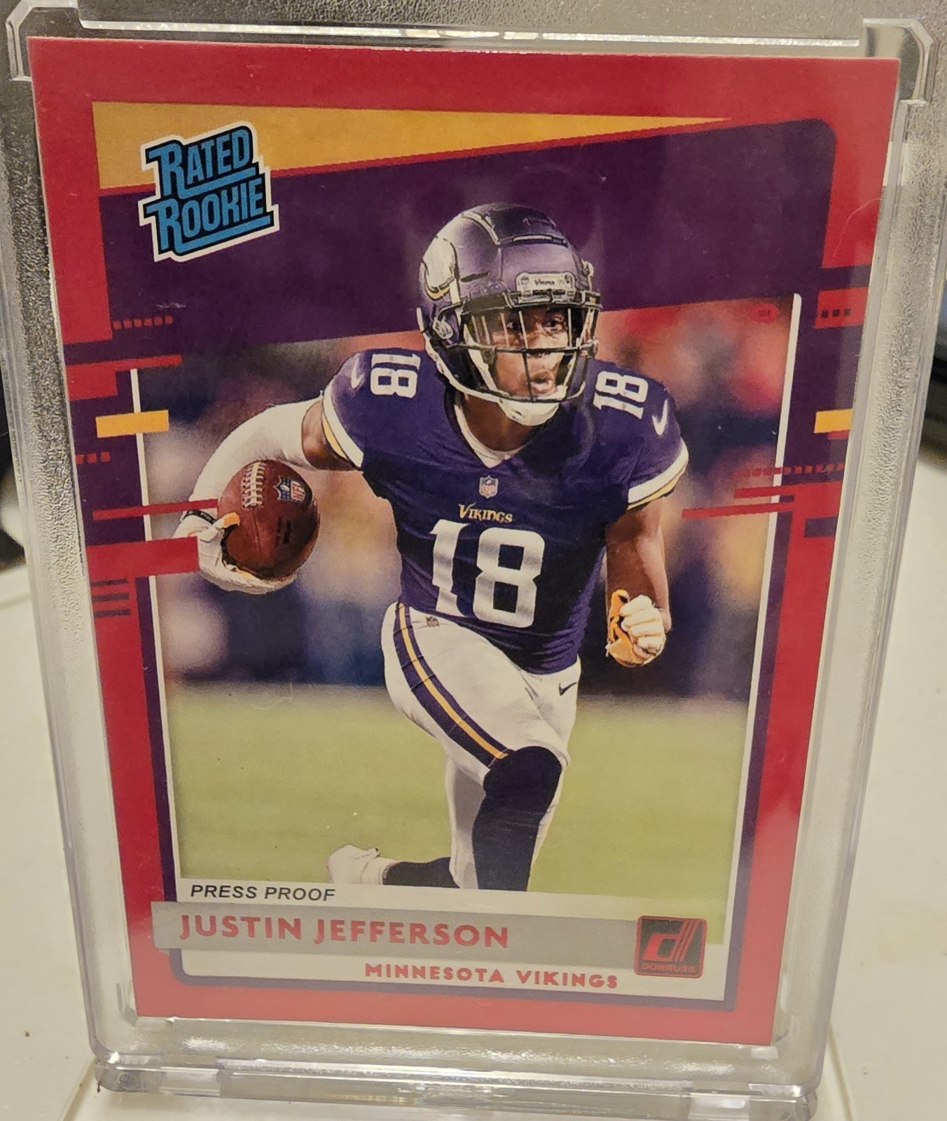 Justin Jefferson 2020 Donruss Rated Rookie #313 Red Press Proof Rookie SP 🔥