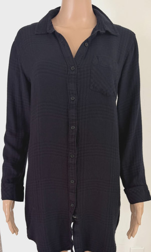 Rails Hunter Plaid Size M Button Down Shirt Charcoal Shadow Minimalist