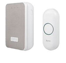 Image of Byron DBY-22321 Battery-Powered Wireless Doorbell White/Grey