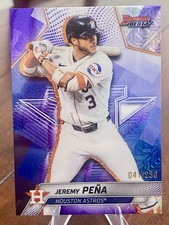 JEREMY PENA 2025 BOWMAN'S BEST PURPLE MOJO REFRACTOR ASTROS /250