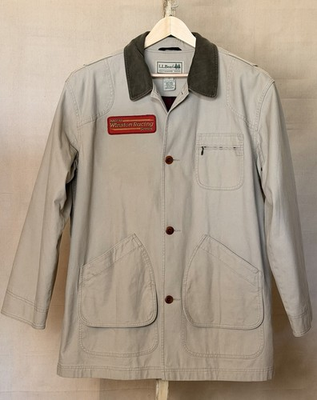 #ad #ad Vtg LL Bean Field Coat Jacket Men XLT Khaki Barn Chore NASCAR Winston Patch EUC $79.99