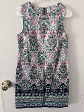 Artisan NY All Over Floral Paisley Print Shift Dress Women’s Size 4 Mini
