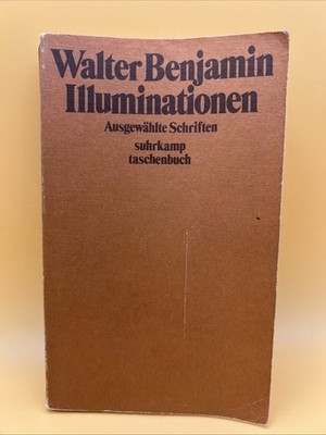 1977 Illuminationen Walter Benjamin Suhrkamp Taschenbuch German Paperback