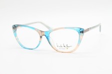 NEW NICOLE MILLER CASSIS C02 BLUE BROWN AUTHENTIC EYEGLASSES 52-15