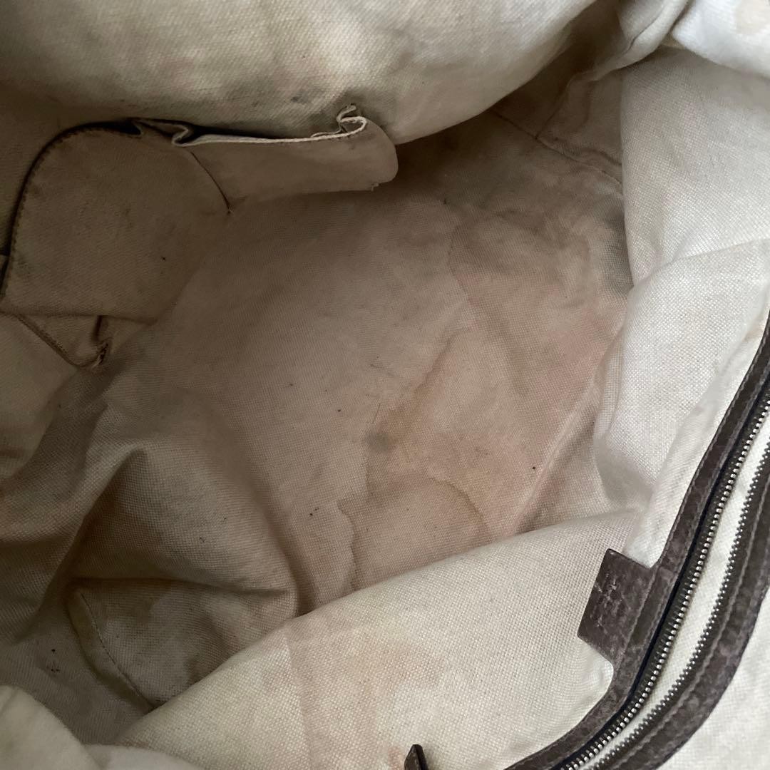 GUCCI Canvas Leather Tote Bag GG Brown C-260113-4 thumbnail 19