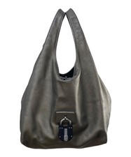 LOEWE Karia PM Leather Handbag Brown Women Used Authentic