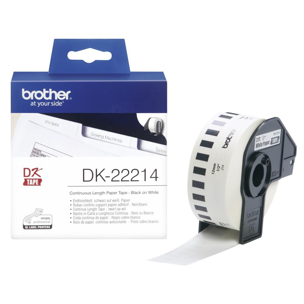 Brother Endlosetiketten Papier wei 3048 m x 12 mm DK-22214 2990₽