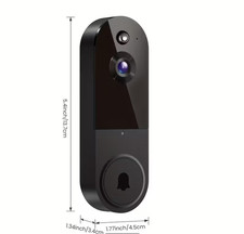 1080P Video Doorbell Camera, Intelligent Body Detection, Real-Time View