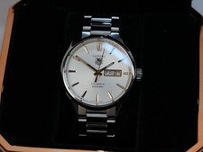 TAG Heuer Carrera Calibre 5 WAR201D Day Date Automatic White Dial 41mm Watch 14