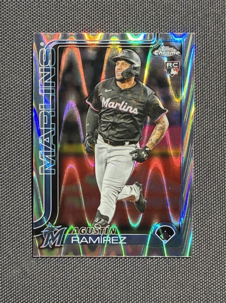 2025 Topps Chrome Update Agustin Ramirez RAYWAVE Refractor #USC200 RC Marlins