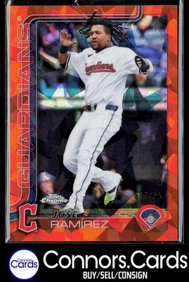 Jose Ramirez 2025 Topps Chrome Sapphire Edition #12 Orange /25