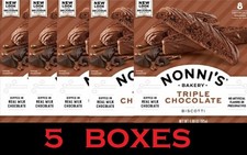 Nonni's Bakery Triple Chocolate Biscotti Real Milk Chocolate 6.88 oz Box 5 PACK