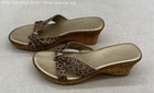 Italian Shoemakers Women's Gold Animal Print Slide Sandals Size US 7.5 — photo 5