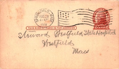 INGFIELD, PRING, AUG 28, 1918, MASS, Steward Hest Postcard