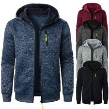Men's Hooded Sweatshirt Jacket Casual Sports Warm Winter Coats Hoodie Top Gift