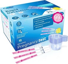 Pregnancy Tests with Cup, HEAL-CHECK Bulk 25 Count Pack of 1 , 25
