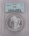 1881-S Morgan Silver Dollar PCGS MS 62 US Mint $1 Coin San Francisco Mint OGH