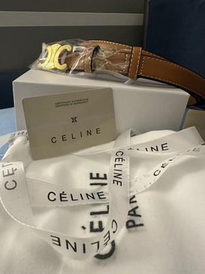 CELINE TRIOMPHE MEDIUM LUXUS GÜRTEL - Wildleder - NEU - 25MM - 105 CM