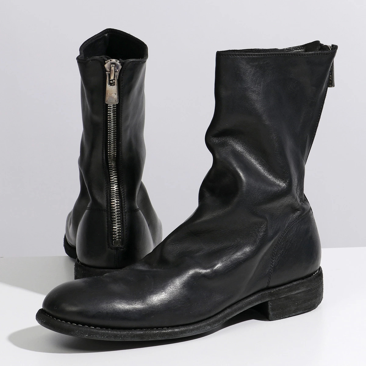 GUIDI 988 Men's Back Zip Boots, Full Grain Horse Leather Mid