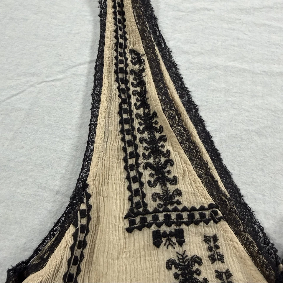 Top Ecote Mujer M Bordado Sin Mangas Boho Campesino Festival Hippie Foto 4 de 4