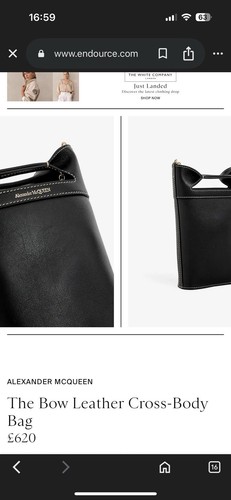Alexander McQueen The Bow Black Leather Mini Crossbody Bag - New With Tags - Picture 16 of 19