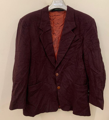 Vintage Red Point classic wool blend burgundy jacket blazer 42S 42R
