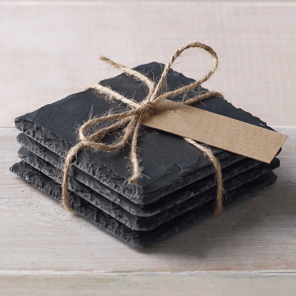Slate Coasters Square Round Placemat Platter Heart Wholesale Engraving Blanks - Image 1 of 4