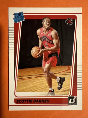 2021-22 Panini Donruss Basketball Scottie Barnes Rated Rookie Raptors Card #236