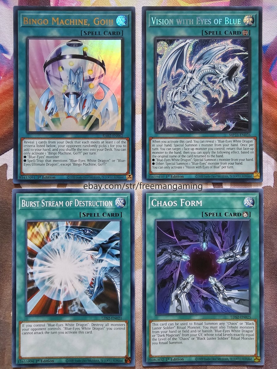 Yugioh Seto Kaiba Deck 49 Cards Blue-Eyes White Dragon Alternative Chaos  MAX Jet