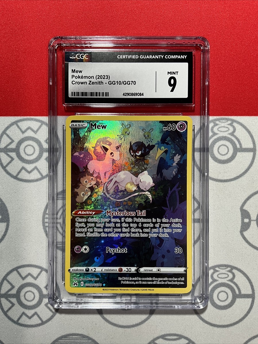 NEW CGC 9 MINT 2023 Pokemon Crown Zenith Mew GG10/GG70 Full NEW CGC 9 MINT 2023 Pokemon Crown Zenith Mew GG10/GG70 Full