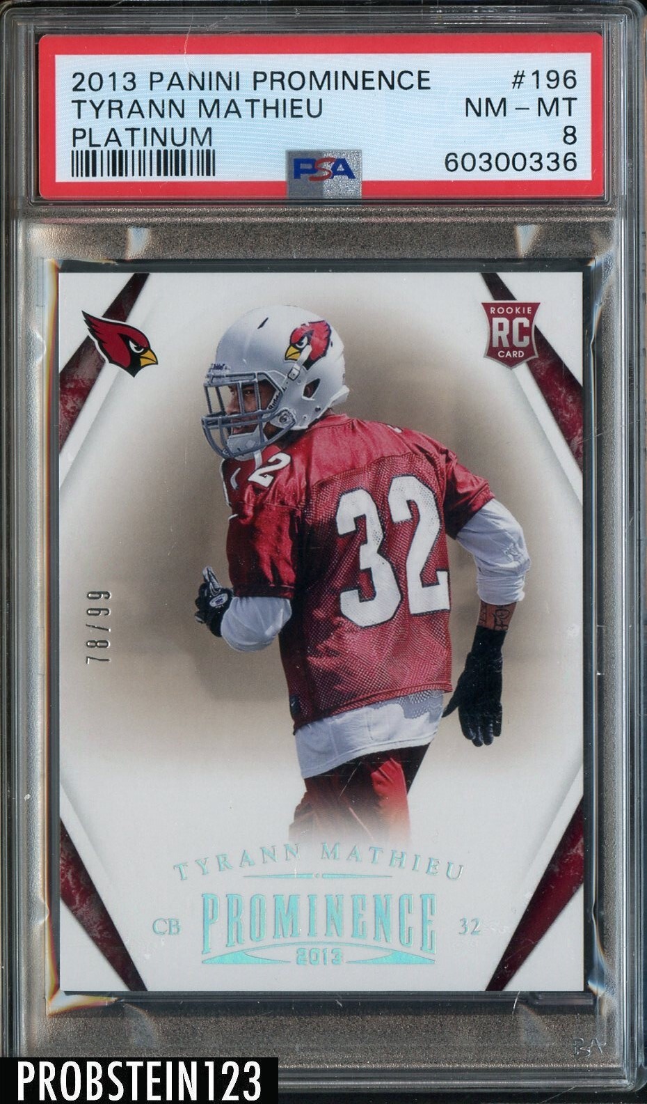 Tyrann Mathieu Panini Prominence #196 Platinum