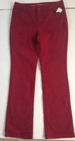 Red Denim Stretch Jeans Size 6 Straight Leg Norma Kamali 32x32 Red Denim Stretch Jeans Size 6 Straight Leg Norma Kamali 32x32