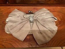 Ladies' Marina Galanti Oyster Taupe Faux Silk Evening Bag with Diamantés - New