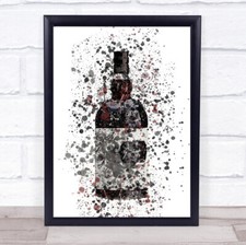Kracking Black Rum Bottle Wall Art Print