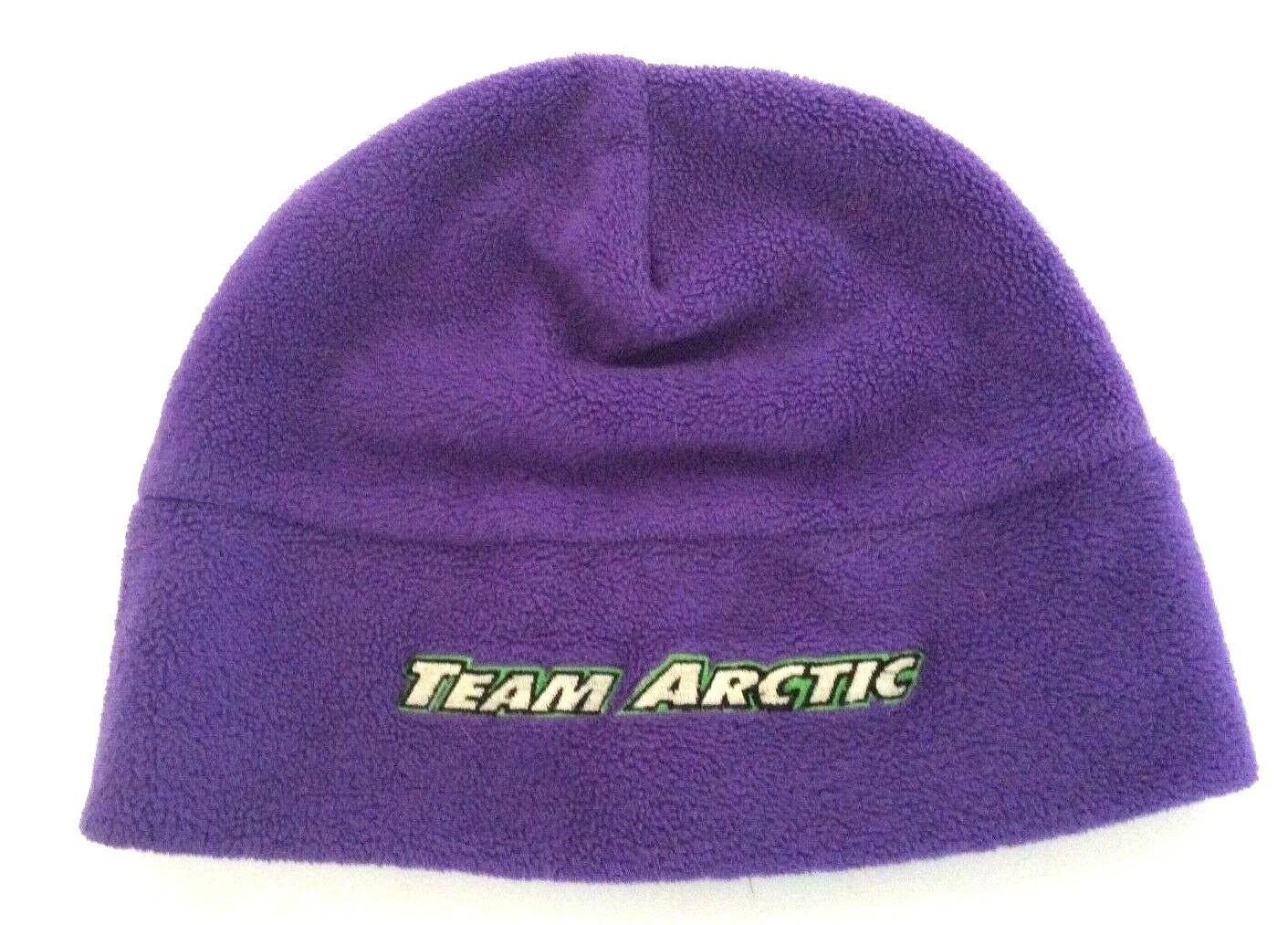 Vintage Team Arctic Winter Fleece Hat Beanie Purple With “Team Arctic” Logo