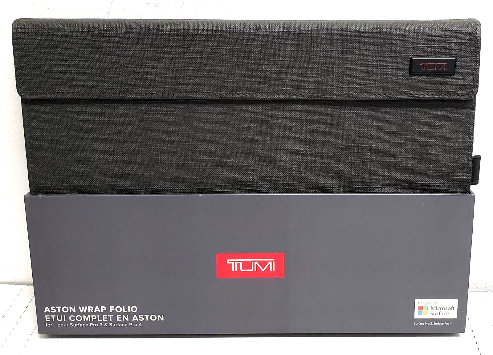 TUMI Aston Wrap Folio Case for Microsoft Surface 3 &amp; Pro 4 - Elve Earl Gray | eBay