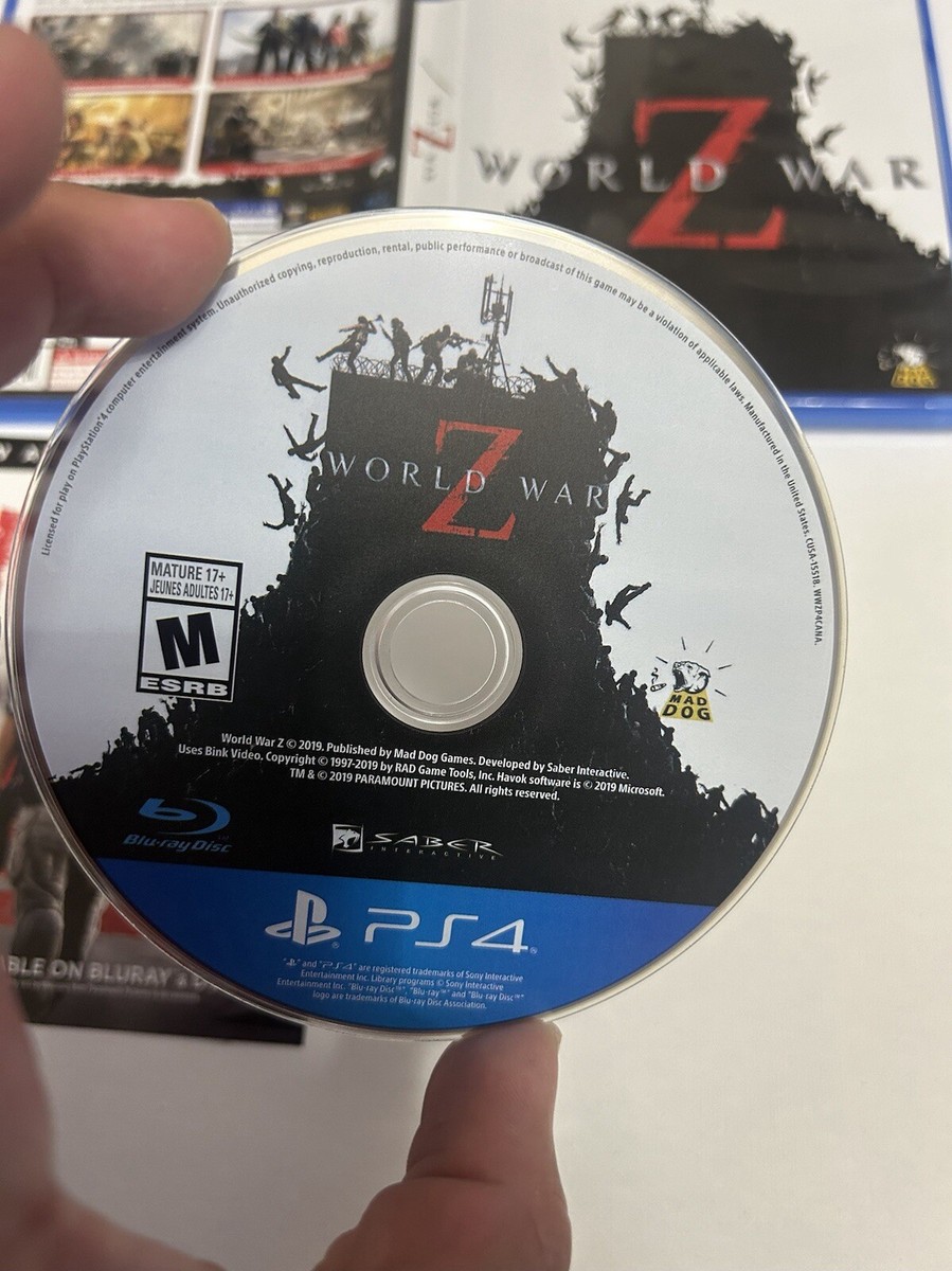 TESTED & WORKING WORLD WAR Z PLAYSTATION 4 PS4 COMPLETE CIB FREE