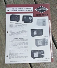 1955 SERVICE MANUAL  PHILCO HOME RADIO MODELS D-590, D-591, D-717, D-719, D-726