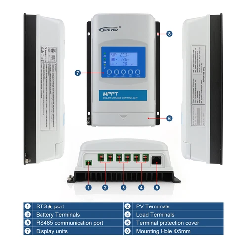 EPEVER® MPPT Solarladeregler XTRAN G3, 10/20/30/40A, 12V-48V, 100-150V, 0%MwSt. - Bild 2 von 15