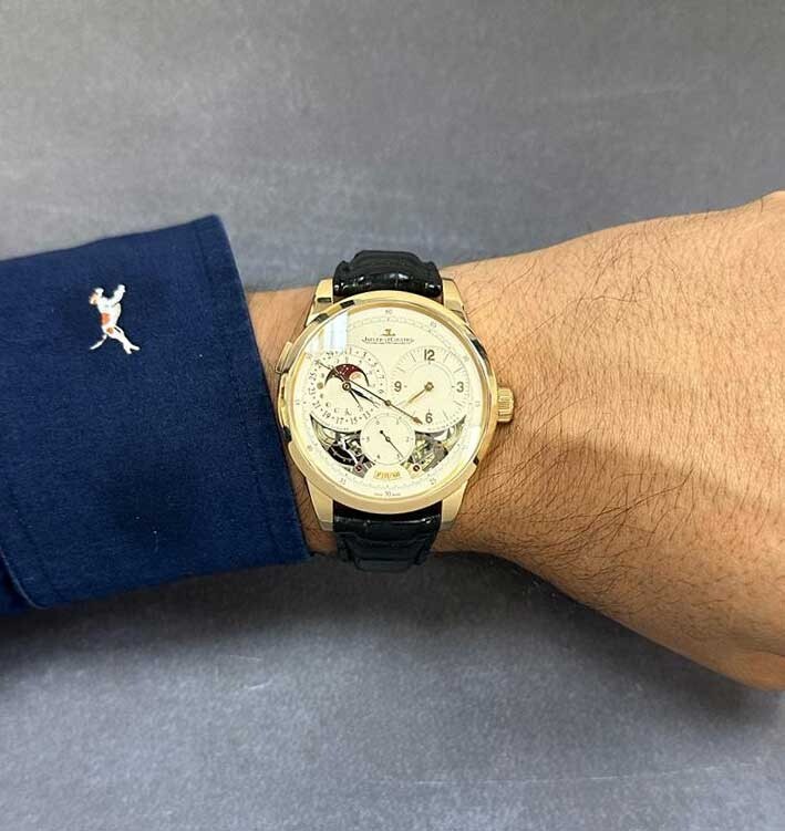 Jaeger LeCoultre Duometre Lunaire Limited 18k YG 42mm Watch B