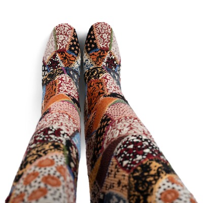 70907 auth CHRISTIAN DIOR multi 2018 DIORAGE PATCHWORK Boots