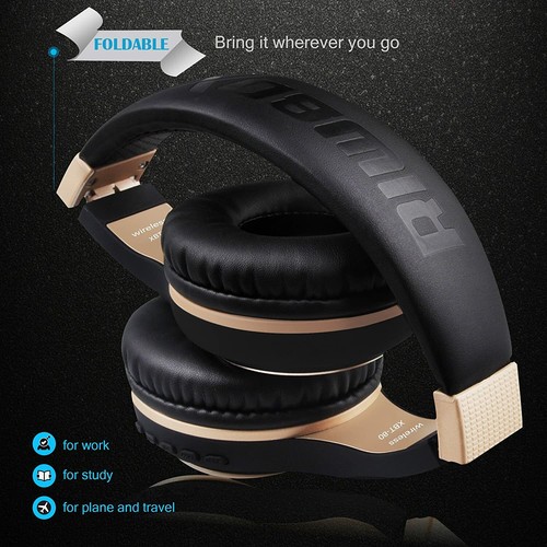 Bluetooth Headphones, Riwbox XBT-80 Wireless foldable Headset Over Ear Bluetooth - Picture 2 of 7