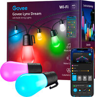 Govee 48 feet RGBW WiFi+Bluetooth Smart String Bulbs